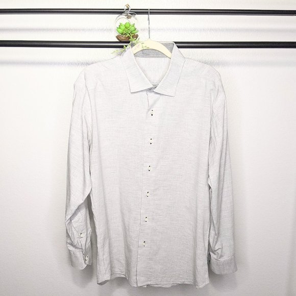 Holland & Sherry Custom Gray Button Up L/S Shirt - Picture 1 of 9